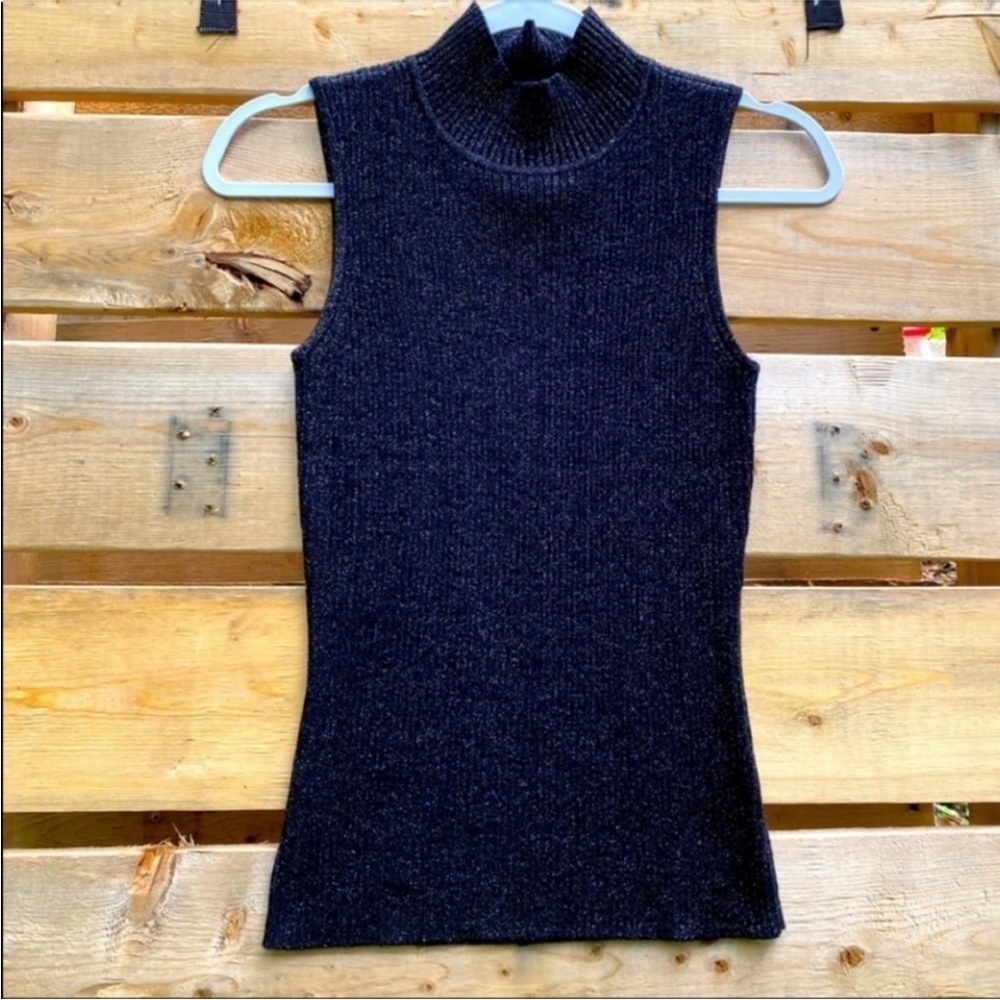 Axcess Black Ribbed Knit Sweater